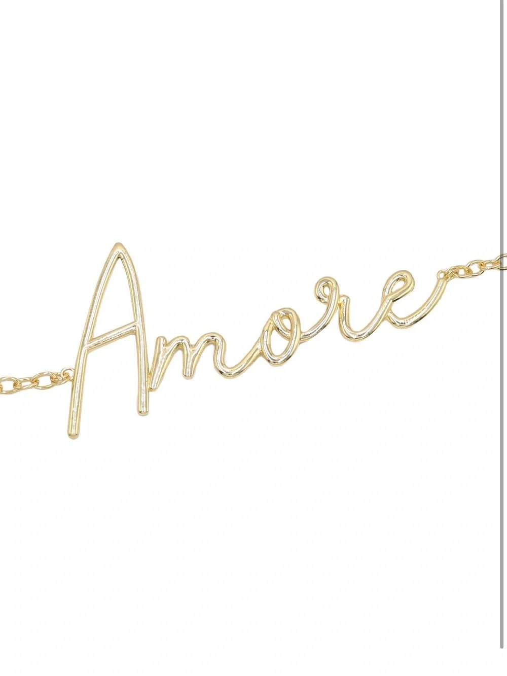 Gold Tone “Amore” Chain Waist Belt | Statement Dress Belt